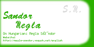 sandor megla business card